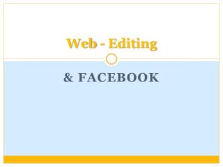 Web - Editing