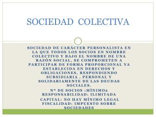 SOCIEDAD COLECTIVA