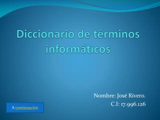 Diccionario de términos informáticos
