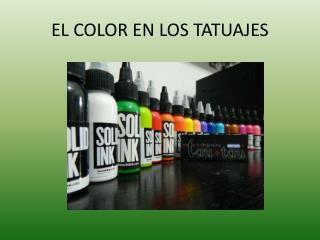 EL COLOR EN LOS TATUAJES