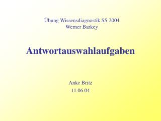 Antwortauswahlaufgaben