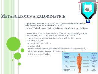 Metabolizmus a kalorimetrie