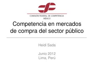 Competencia en mercados de compra del sector público