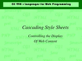 Cascading Style Sheets