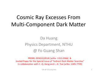 Cosmic Ray Excesses From Multi-Component Dark Matter