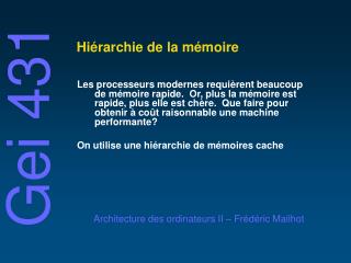 Hiérarchie de la mémoire