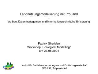 Landnutzungsmodellierung mit ProLand -