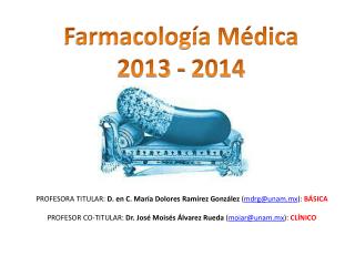 Farmacología Médica 2013 - 2014