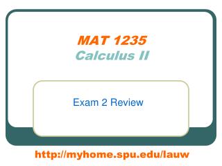 MAT 1235 Calculus II