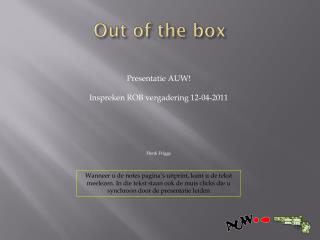 Out of the box