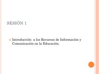 SESIÓN 1
