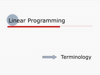 Linear Programming