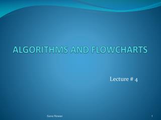 ALGORITHMS AND FLOWCHARTS