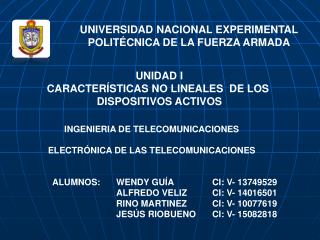 UNIVERSIDAD NACIONAL EXPERIMENTAL POLITÉCNICA DE LA FUERZA ARMADA