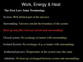 Work, Energy &amp; Heat