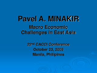 Pavel A. MINAKIR