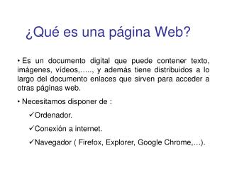 ¿Qué es una página Web?
