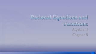 Rational Equations and Functions
