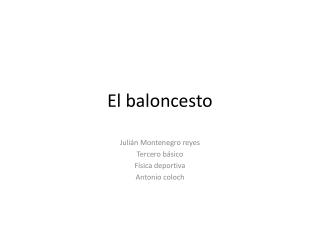 El baloncesto