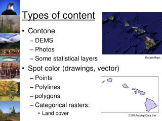 Types of content