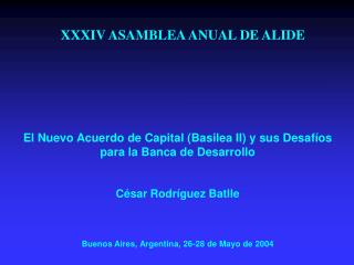 XXXIV ASAMBLEA ANUAL DE ALIDE