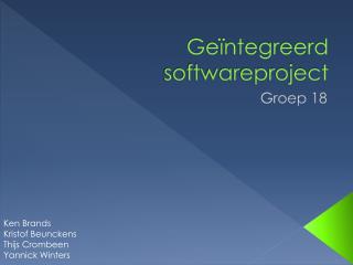 Geïntegreerd softwareproject