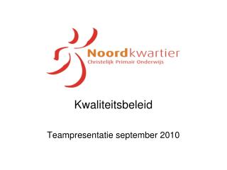 Kwaliteitsbeleid Teampresentatie september 2010