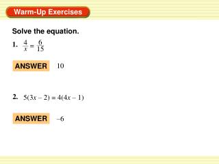 Solve the equation.