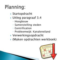 Planning: