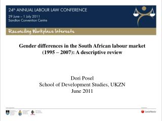 Gender differences in the South African labour market (1995 – 2007): A descriptive review