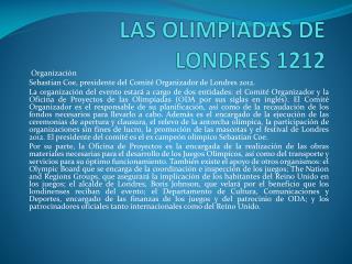 LAS OLIMPIADAS DE LONDRES 1212