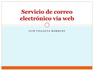 Servicio de correo electrónico vía web