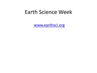 Earth Science Week