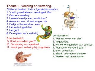 Thema 2. Voeding en vertering.