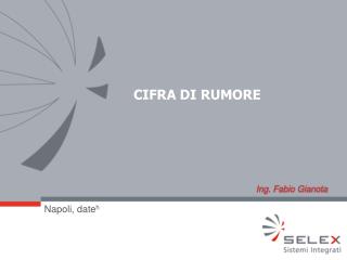 CIFRA DI RUMORE