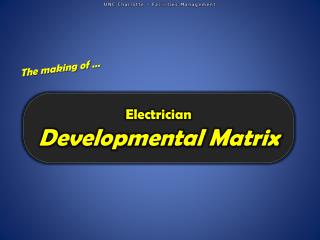 Electrician Developmental Matrix