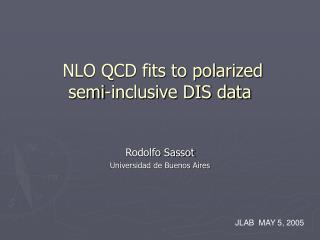 NLO QCD fits to polarized semi-inclusive DIS data