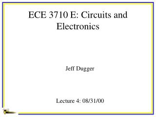 ECE 3710 E: Circuits and Electronics