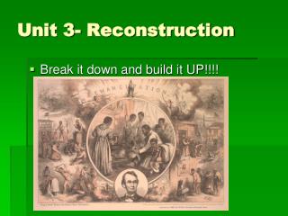Unit 3- Reconstruction