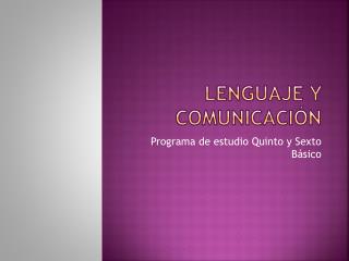 Lenguaje y comunicación