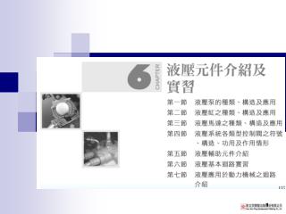 第一節 液壓泵的種類、構造及應用