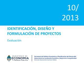 Identificación, Diseño y Formulación de Proyectos