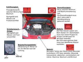 Kühlflüssigkeit: Flüssigkeitsstand zwischen Minimum und Maximum