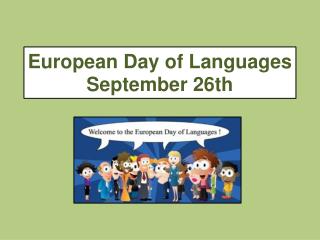 European Day of Languages September 26th