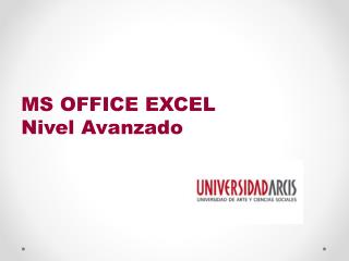 MS OFFICE EXCEL Nivel Avanzado