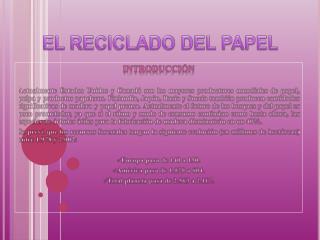 EL RECICLADO DEL PAPEL