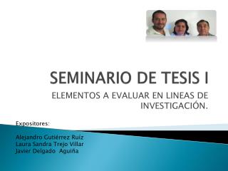 SEMINARIO DE TESIS I