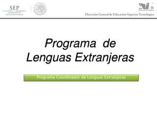 Programa de Lenguas Extranjeras