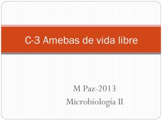 C-3 Amebas de vida libre
