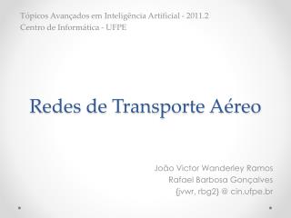 Redes de Transporte Aéreo